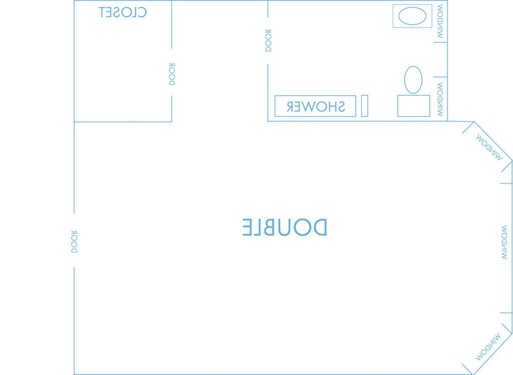 Double layout with private bathroom